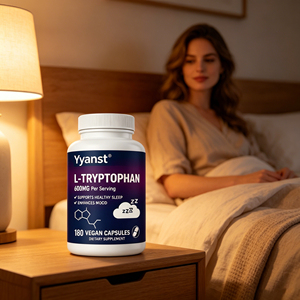 Cápsulas de L-Triptófano 600mg, 180 Unidades, Favorece un Sueño Saludable y la Relajación, Vegano, Sin OMG, Suplemento Dietético OEM - Product Image 5