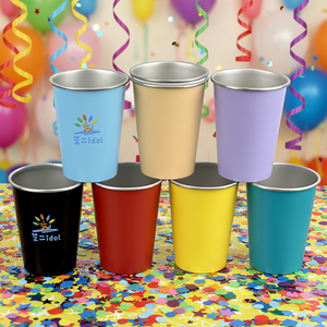 Vaso Minimalista Apilable con Logotipo Personalizado, 350ml/500ml, Taza de Café, Vino, Cerveza, Leche, Acero Inoxidable - Product Image 1