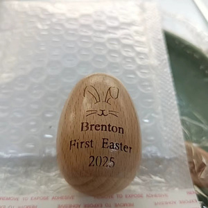 Mô Hình Cá Nhân Tùy Biến Khắc Bằng Gỗ Phục Sinh Trứng Tự Nhiên Sồi Gỗ Thực Tế Trứng Bé Đồ Chơi - Product Image 2