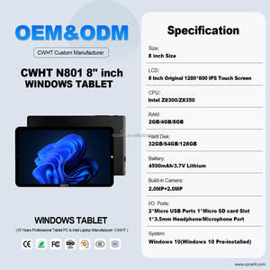 Mini ordinateur portable tablette en gros, écran <span class=keywords><strong>tactile</strong></span> de 8 pouces, processeur Intel Atom X5, 8 Go de RAM, Wi-Fi, Windows 10, 2 en 1, ordinateur portable professionnel portable - Product Image 3