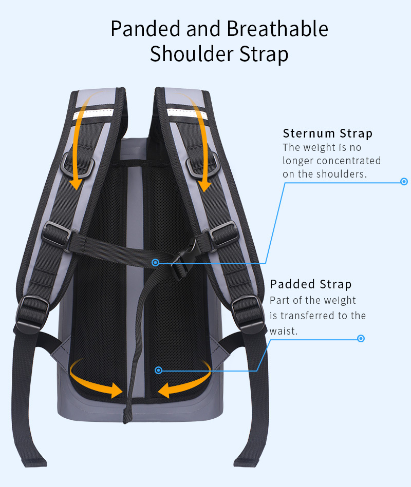 Wholesale Waterproof Rolltop Backpack Manufactures China Custom Hiking Waterproof Backpack