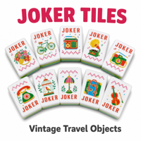 Jeu de Mahjong en Acrylique Rose, Motif Montgolfière de Carnaval et Chat Noir, Tuiles de Mahjong, Jeu de Société, Cadeau de Mahjong