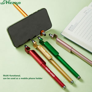 Multifuncional 0.5mm Plastic Caneta Esferográfica Customizável Logo Impressão Gel Canetas para Celular Titular Touchscreen - Product Image 2