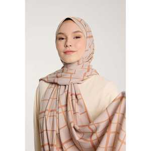 Pure Tone Square Pattern Stone Orange Scarf-Part of <b>Hat</b> & <b>Glove</b> <b>Sets</b> - Product Image 1