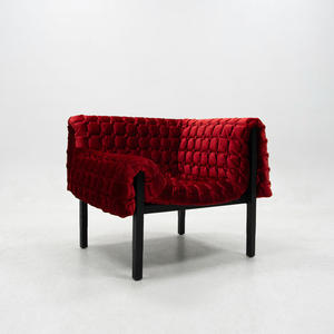 Fauteuil d'angle italien moderne, mobilier minimaliste de luxe, chaise de salon avec structure métallique, fauteuil d'appoint de luxe pour la maison - Product Image 1