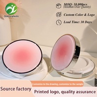 Grosir Pabrik Wadah Bedak Padat Kosong Bulat 15g Warna Pink Gradasi untuk BB Cream Air Cushion dengan Cermin dan Logo Kustom