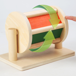 <span class=keywords><strong>Montessori</strong></span> — toupie éducatif en bois pour enfant, jouet musical aux couleurs de couleurs arc-en-ciel, tambour montesori - Product Image 4
