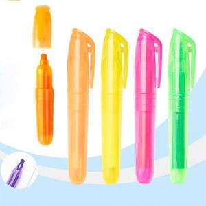 Highlighter Plastic Gel <b>Pen</b> Wholesales Single-Head Key Line Mark Graffiti Hand Account Printed Custom Logo for Student Gift - Product Image 1