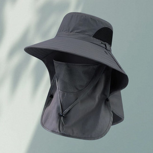 Outdoor Quick Drying Fishing Sun <b>Hat</b> With Neck Cover UPF 50 Plus Breathable Bucket <b>Hat</b> For Men Women <b>Summer</b> UV Protection - Product Image 4