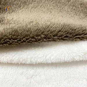 Chất Lượng Cao Faux Fur Vải Sang Trọng Mềm Mại Hai Mặt Sang Trọng Trắng Faux Fur Vải Nhiều Màu