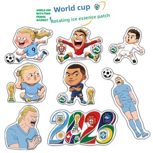 Magnete per Frigorifero Rotante in Acrilico Laminato a Tema Coppa del Mondo con Raffigurazioni Cartoon dei Campioni di Calcio <span class=keywords><strong>Cristiano</strong></span> <span class=keywords><strong>Ronaldo</strong></span> - Product Image 4