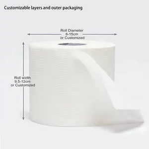 Hot Sale Biodegradable 1 2 3 Ply Toilet Tissue Wholesale Virgin Wood Pulp Toilet Paper Dropshipping