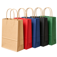 Sacs en papier personnalisés avec logo, sacs cadeaux en papier kraft avec poignées pour bijouterie, emballage de vente au détail