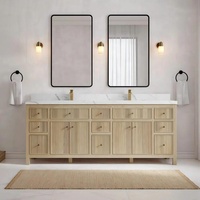 Meuble-lavabo autoportant de luxe Cavio personnalisé avec tiroirs cannelés, option MDF, grand espace de rangement, design moderne