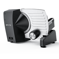 Trancheuse à viande électrique GEDITAI 120W homologuée ETL, coupe-viande automatique pour la maison, lame de 19 cm, portable, faible niveau sonore, classe d'efficacité énergétique