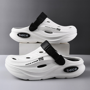 Beice Men's Crocs Summer Outdoor Thick Soled Durable <b>Closed</b> <b>Toe</b> <b>Sandals</b> EVA Non Slip Breathable Beach Shoes - Product Image 1