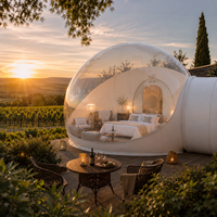 Tente bulle transparente gonflable d'extérieur en PVC pour observation des étoiles, maison-bulle, hébergement, camping, fête, événement, décoration, chambre moderne ciel étoilé