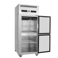 Congélateur rapide double température de qualité commerciale -25°C, économe en énergie, refroidissement par ventilateur, vitrine réfrigérée pour viande, dégivrage automatique