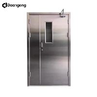 Portes coupe-feu en acier inoxydable avec classification 60 minutes, cadre renforcé à âme minérale pour escalier de bâtiment commercial