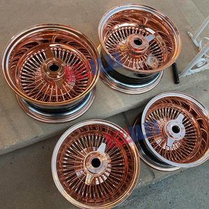 Rose Gold Wire <b>Wheels</b> Wire <b>Wheel</b> 13x7 72/100 Straight <b>Spoke</b> Wire <b>Wheels</b> - Product Image 2
