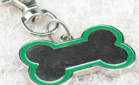 Etiqueta de identificación para mascotas, etiqueta con forma de hueso, doble cara, nombre de perro y gato, número de teléfono, identificación, abalorio personalizado
