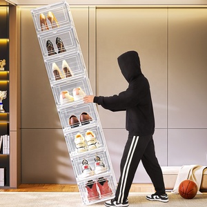 Caja de almacenamiento para zapatos Zapatero Organizador de almacenamiento Caja de zapatos magnética gigante de plástico transparente - Product Image 6