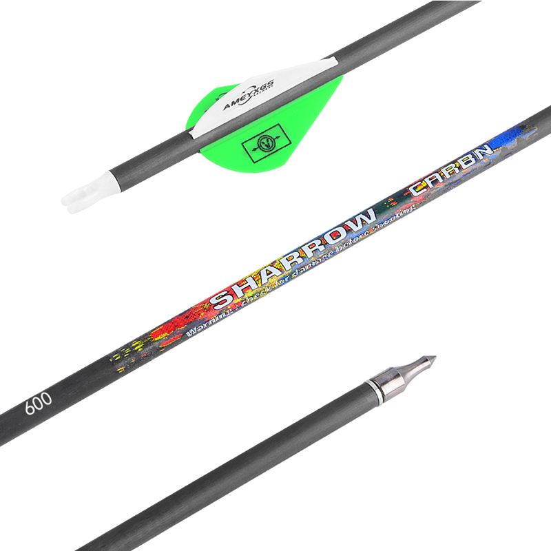 Flèches Carbone Hunting - 28/30/31" - SP300/400 - Pour Arc Compound/recurve - Neuf