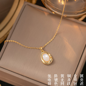 Collar <span class=keywords><strong>de</strong></span> Circonita Brillante Bañado en Oro-Joyerí<span class=keywords><strong>a</strong></span> <span class=keywords><strong>de</strong></span> Moda con Incrustación <span class=keywords><strong>de</strong></span> Circonita Cúbica,Elegante Collar Fino para Mujer - Product Image 5