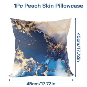 Motif marbre jeter taies d'oreiller housses de coussin <span class=keywords><strong>or</strong></span> et bleu housse de coussin pour canapé-lit canapé décorations pour la maison - Product Image 6