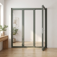 LEAWOD Fournisseur direct de portes et fenêtres intérieures en aluminium de haute qualité, profilés en alliage d'aluminium, portes pliantes en verre pour cuisine
