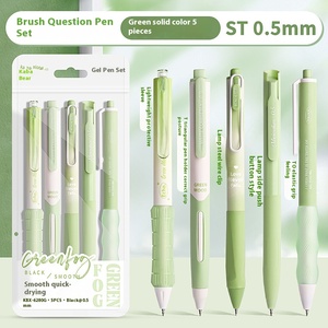 Kawaii Cute School Office <span class=keywords><strong>Gel</strong></span> Pen 0,5mm Tinta negra Bolígrafo <span class=keywords><strong>de</strong></span> plástico Papelería para escribir - Product Image 6