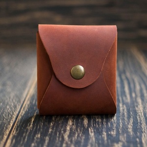 New Design Vintage <strong>Crazy</strong> Horse Leather <strong>Earphone</strong> Clip Holder Cable Organizer Small Size Genuine Leather <strong>Earphone</strong> Case - Product Image 5