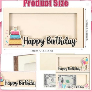 Spot cross-border hot-selling wooden cash wallet, <b>Christmas</b> wallet, cake decoration, <b>gift</b>. - Product Image 4