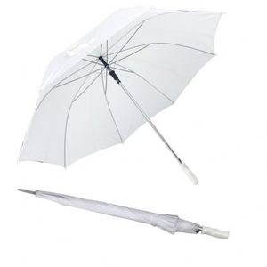 Paraguas de Golf Personalizado con Logotipo, Blanco, Transparente, Elegante, Resistente a la Lluvia, Apertura Automática, para Bodas - Product Image 1