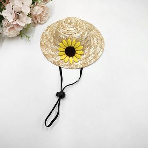 Sombrero de Paja para Mascotas, Mini Decoración de Verano para Perros y Gatos, Sombrero Pequeño para el Sol - Product Image 5