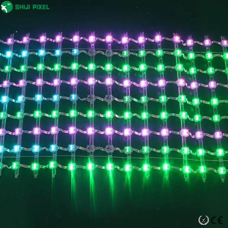 SHIJI P55mm Pixel LED-Bildschirm 12V adressierbares wasserdichtes Punktlicht UCS5603 4096 Graue Ebene 20MM 3535 RGB Pixel LED Netzlicht