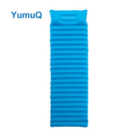 YumuQ pompe à pied intégrée Portable Camping matelas pneumatique gonflable matelas de couchage avec oreillers ultraléger