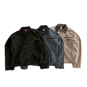 Blouson bomber ample style japonais Detroit Workwear en toile américaine délavée à l'eau avec fermeture éclair pour l'automne - Product Image 5