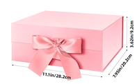 Boîte-cadeau pliante à ruban livrée à plat, gain de place dans le transport, pour mariage et bijoux, personnalisable