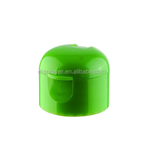 Durable no derrame 18/410 flip top tapa de plástico para botella cosmética