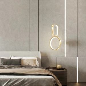 Salle à manger de luxe au milieu du siècle <span class=keywords><strong>lustre</strong></span> treillis métallique en métal moderne petite décoration postmoderne chaîne en aluminium gland lustres - Product Image 3