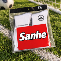 Chaussettes de sport en coton personnalisées avec logo brodé, lot de 2 paires, vente en gros
