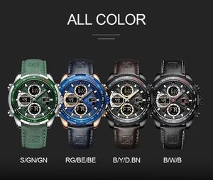 Relojes de Cuarzo Naviforce 9197 de Lujo, Deportivos, Luminosos, Digitales, Resistentes al Agua, con Alarma y Cronógrafo para Hombre - Product Image 6