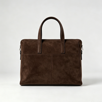 Sac à bandoulière en cuir suédé pour homme, fabriqué en usine, pour ordinateur portable, sacoche de bureau, sac de travail, sacoche pour ordinateur portable