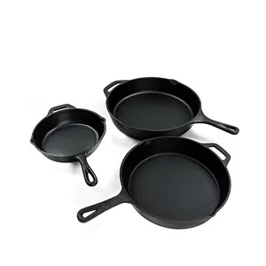Factory Cast Iron Cookware Sets Frying Pan Set Non Stick Pot Kitchen Egg Round Frying Pan