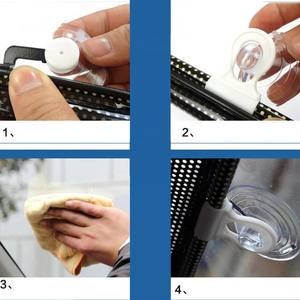 Parasol de voiture latéral Couverture de fenêtre de pare-brise intérieur Rideau de protection <span class=keywords><strong>UV</strong></span> Couverture noire Ventouse Accessoires de voitures universels - Product Image 6