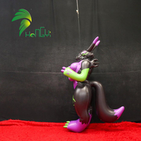Peluche gonflable personnalisée Renamon en fourrure Hongyi, personnage de renard gonflable