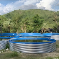 Vente flash : bassin rond pour l'élevage commercial de poissons, structure en acier galvanisé, taille personnalisée, SYGH - bassin pour usage agricole