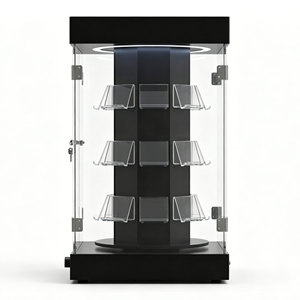 Vitrina Giratoria con Cerradura para Tarjetas Coleccionables TCG CGC PS, Exhibidor de Acrílico con LED, Soporte de Exhibición para Artículos de Colección - Product Image 3