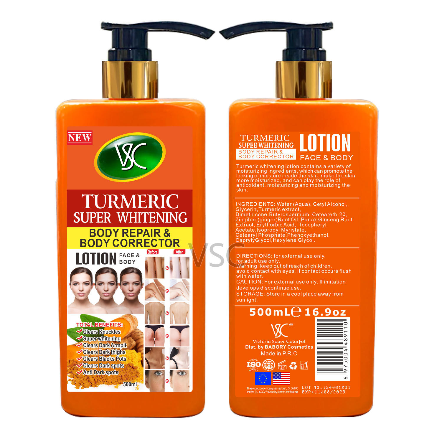 Lotion corporelle au curcuma 500ml